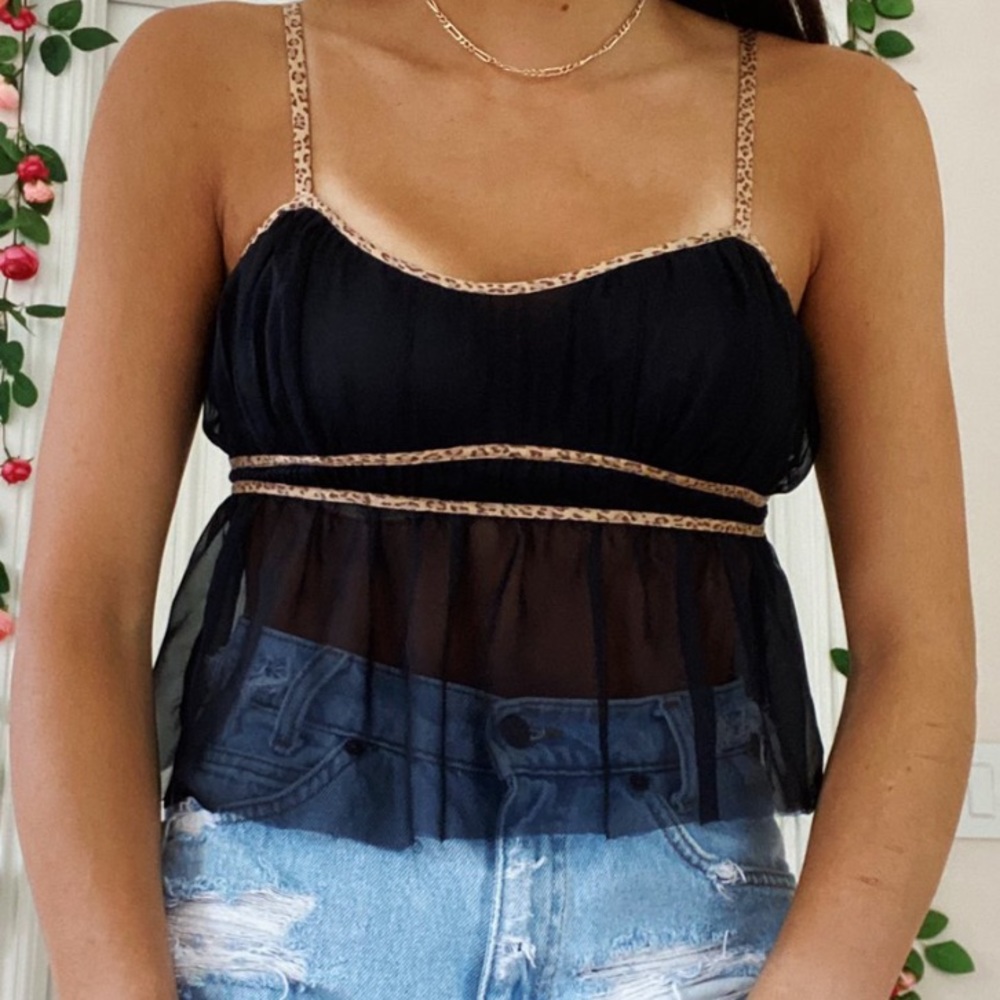 victoria’s secret babydoll cheeta print cami💗